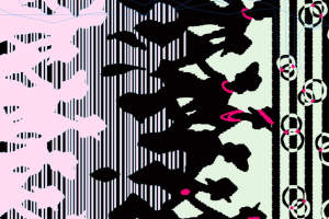 抽象几何风面料印花素材，适用于潮牌服装印花设计