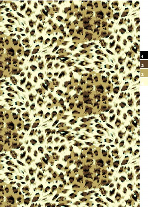 经典豹纹面料印花素材图,适用于服装印花设计与数码印染