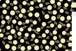 复古手写风圆点面料印花素材，适用于服装印花设计