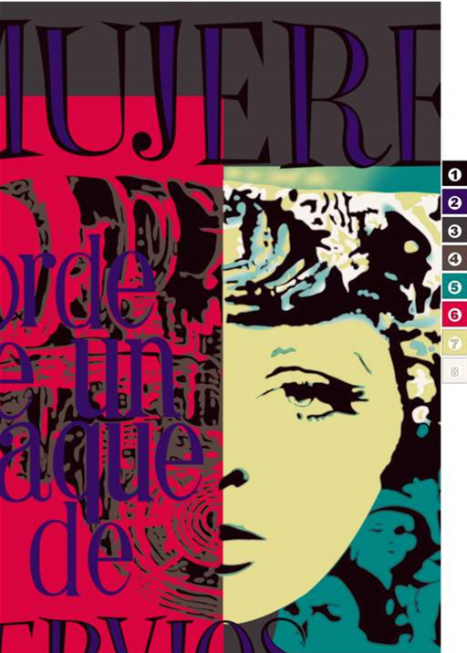 复古波普风面料印花素材,适用于服装印花设计与创意服饰开发