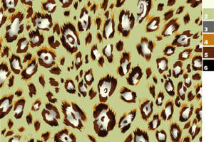 复古豹纹面料印花素材图，适用于服装印花设计与数码印染