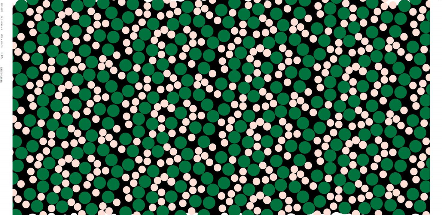 绿色波点律动面料印花素材,适用于休闲服装印花设计