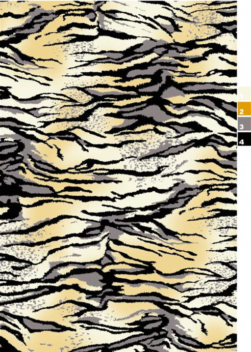 虎纹肌理面料印花素材,适用于服装印花设计的高辨识度花型