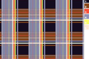 复古格纹面料印花素材图，适用于服装印花设计与数码印制