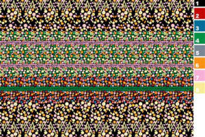 复古波点几何拼接面料印花素材，适用于服装印花设计