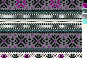 北欧风几何雪花图案面料印花素材，适用于服装印花设计