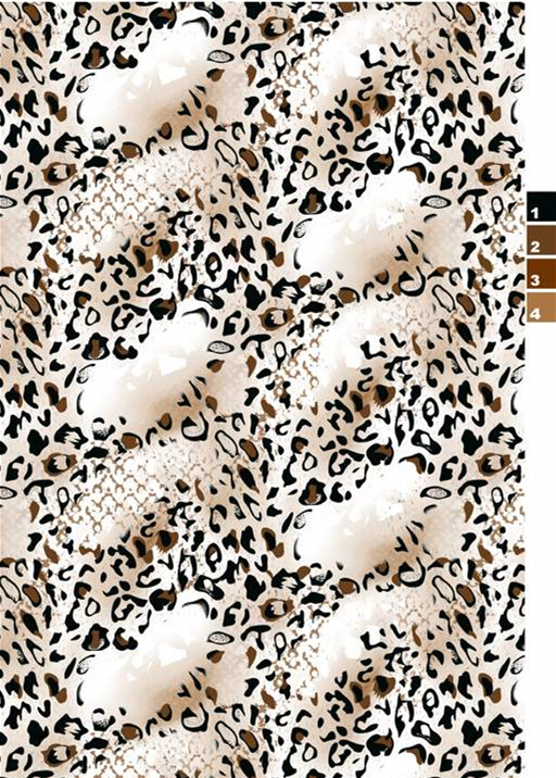 复古豹纹叠加蕾丝肌理面料印花素材,适用于时尚服装印花设计