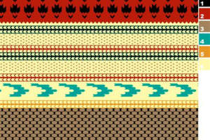 民族风条纹几何图案面料印花素材，适用于服装印花设计