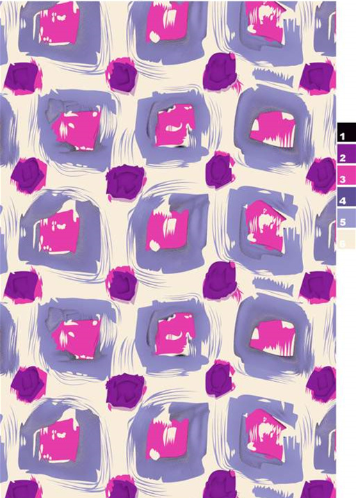 抽象几何风面料印花素材,适用于服装印花设计的高辨识度图案