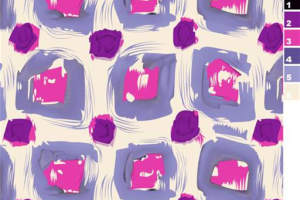 抽象几何风面料印花素材，适用于服装印花设计的高辨识度图案