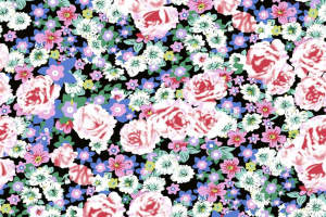 复古繁花面料印花素材图，适用于服装印花设计与数码印花打样