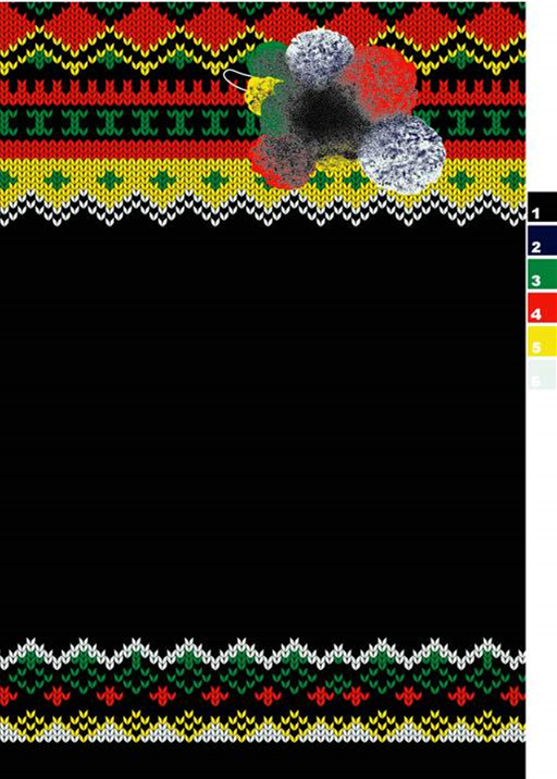 民族风针织纹理面料印花素材,适用于服装印花设计与定制