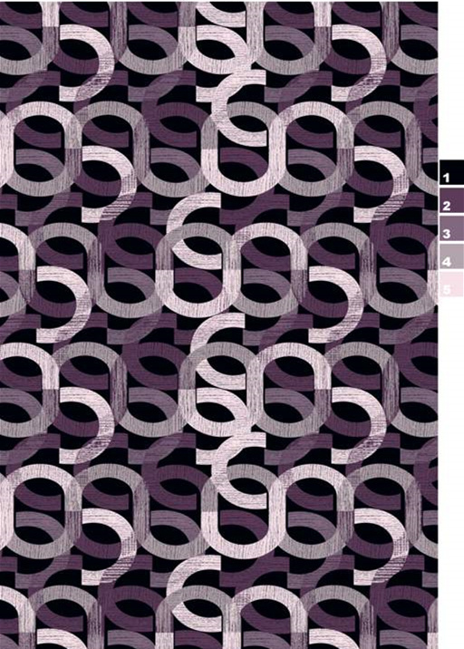 抽象几何环形面料印花素材,适用于时尚服装印花设计