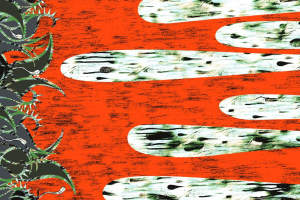 抽象肌理风面料印花素材，适用于服装印花设计的高辨识度花型