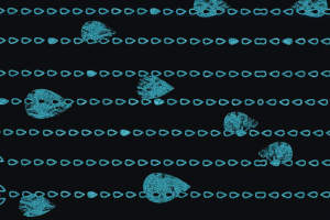 雨伞与水滴纹理面料印花素材，适用于春夏服装印花设计