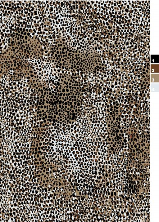 复古豹纹面料印花素材图,适用于服装印花设计与数码印染