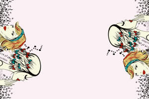 复古波普风服装印花素材图，适用于T恤与连衣裙面料印花设计