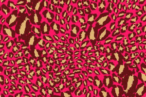 高饱和玫红豹纹面料印花素材，适用于时尚服装印花设计