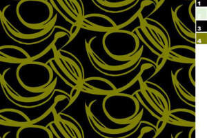 橄榄绿抽象线条面料印花素材，适用于服装印花设计与数码印染