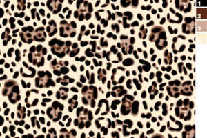 经典豹纹面料印花素材图，适用于服装印花设计与数码印染