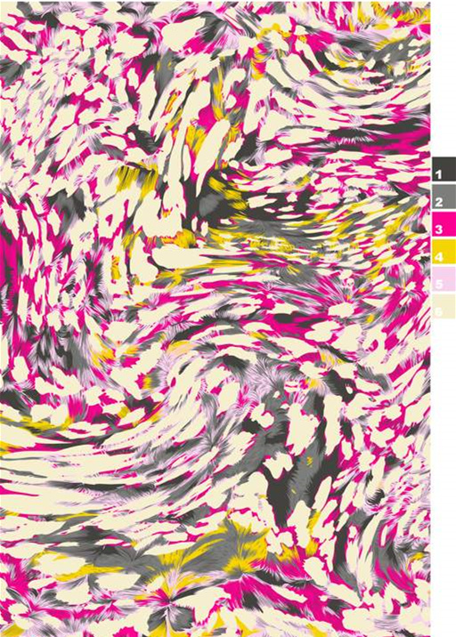 抽象漩涡风面料印花素材,适用于潮流服装印花设计