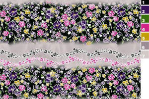 复古碎花面料印花素材图，适用于服装印花设计与数码印染