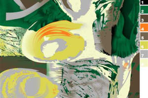 抽象肌理风面料印花素材，适用于春夏服装印花设计