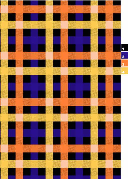 几何格纹面料印花素材图,适用于服装印花设计与数码印染
