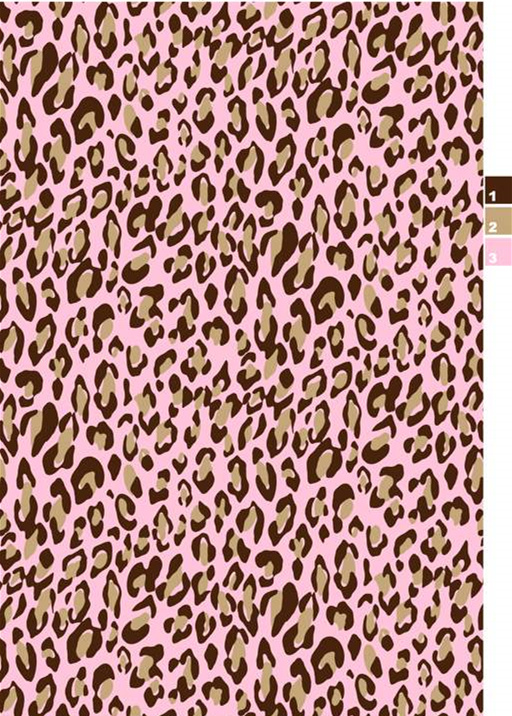 粉色豹纹面料印花素材图,适用于服装印花设计与数码印染