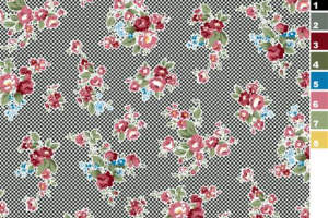 复古小碎花面料印花素材，适用于女装衬衫与连衣裙服装印花设计