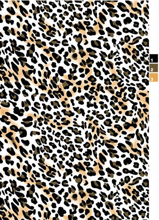 经典豹纹面料印花素材图,适用于服装印花设计与数码印染