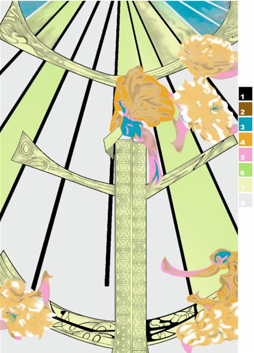民族风几何花卉面料印花素材,适用于服装印花设计与定制