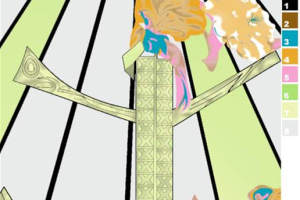 民族风几何花卉面料印花素材，适用于服装印花设计与定制