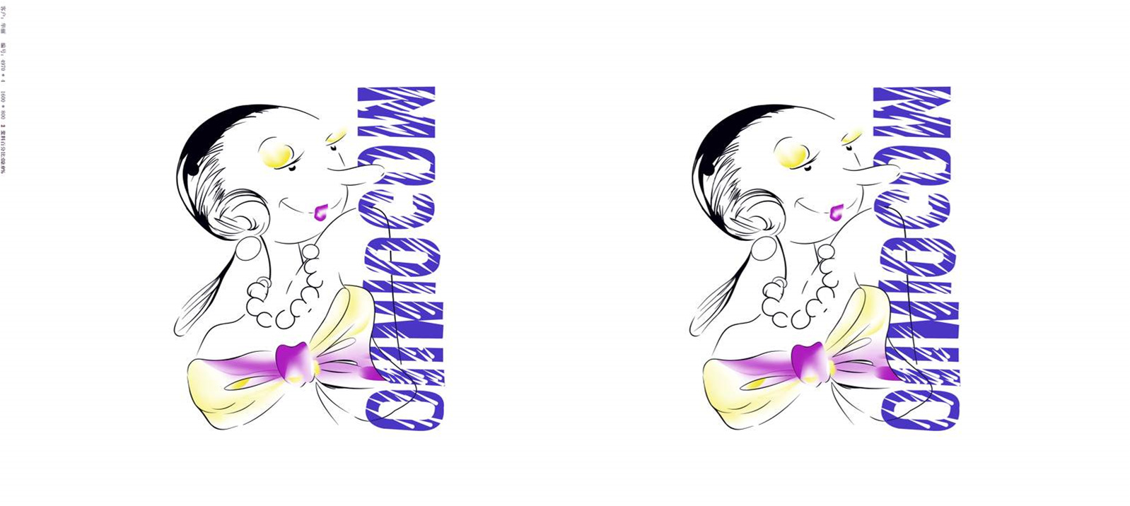 复古卡通人物面料印花素材,适用于T恤与童装服装印花设计