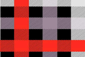 经典红黑格纹面料印花素材，适用于服装印花设计与数码印染