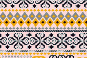 北欧风几何雪花图案面料印花素材，适用于服装印花设计