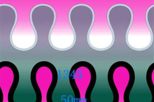 波浪形渐变面料印花素材，适用于服装印花设计的高清花型图