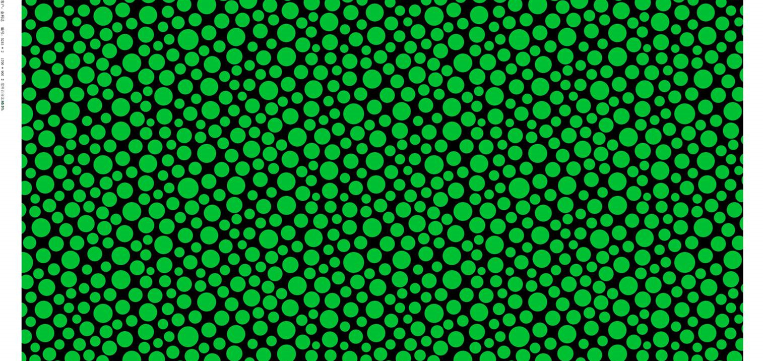 高对比度绿色波点面料印花素材,适用于时尚服装印花设计