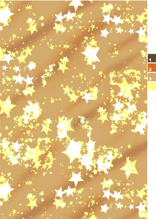 金色星光洒落感面料印花素材,适用于服装印花设计与时尚服饰开发