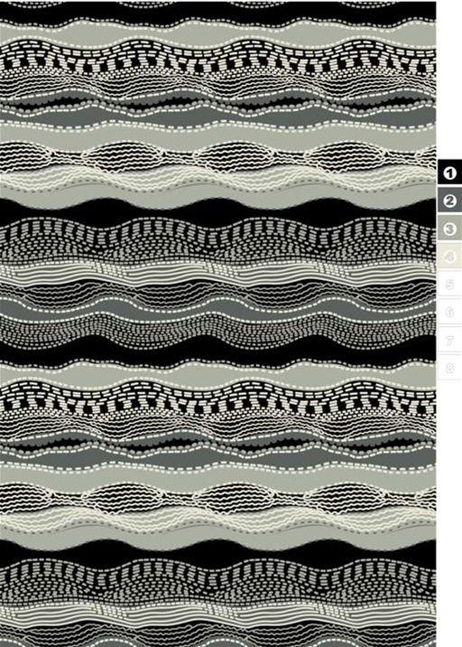 波浪线条几何纹理面料印花素材,适用于服装印花设计与数码印染