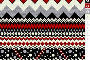 民族风几何条纹面料印花素材，适用于服装印花设计与批量生产