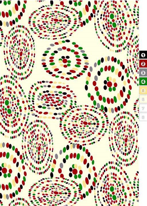 复古波点螺旋纹面料印花素材,适用于服装印花设计与数码印染