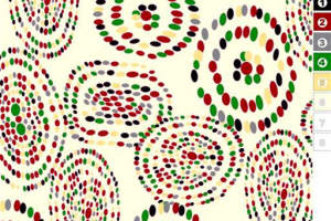 复古波点螺旋纹面料印花素材，适用于服装印花设计与数码印染