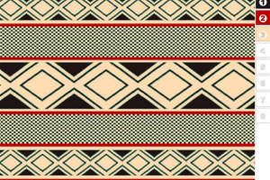 复古几何条纹面料印花素材，适用于服装印花设计与民族风服饰开发