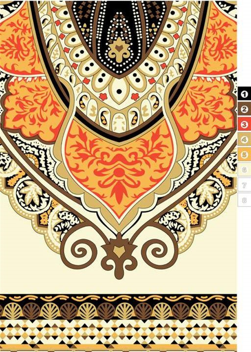 复古巴洛克风格面料印花素材,适用于高端服装印花设计