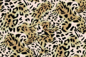 动感漩涡豹纹面料印花素材，适用于时尚服装印花设计