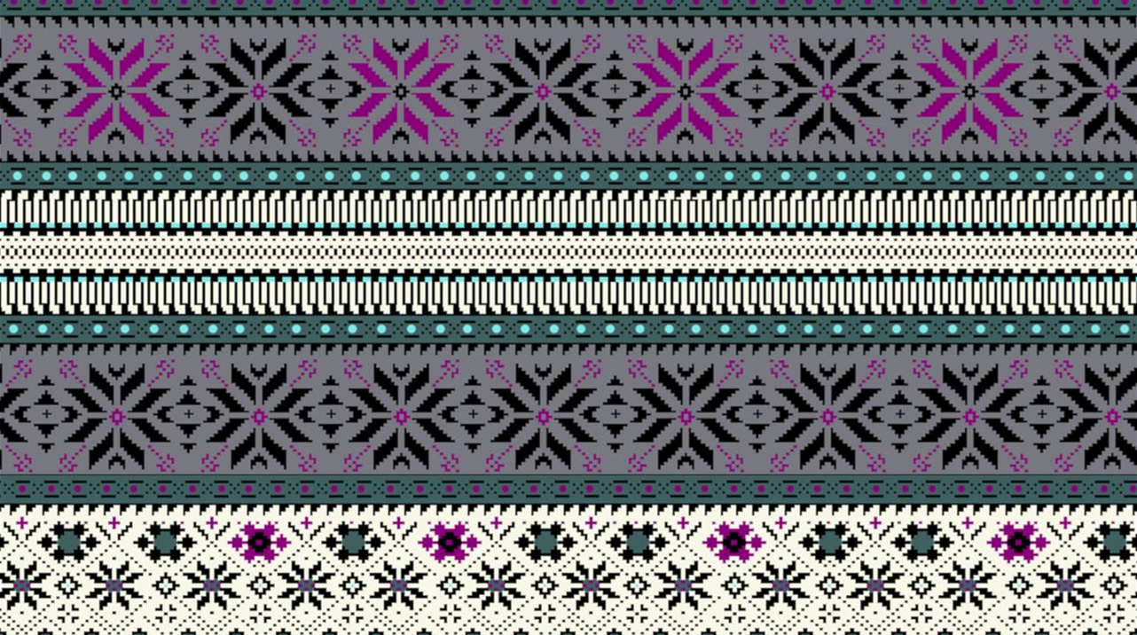 民族风几何条纹面料印花素材,适用于服装印花设计与数码印染