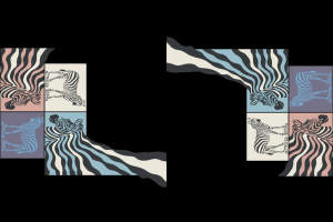 抽象斑马纹面料印花素材，适用于服装印花设计与创意服饰开发