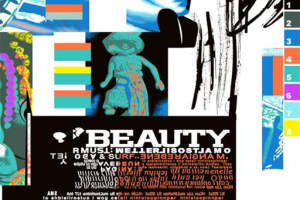 抽象拼贴风面料印花素材，适用于潮流服装印花设计