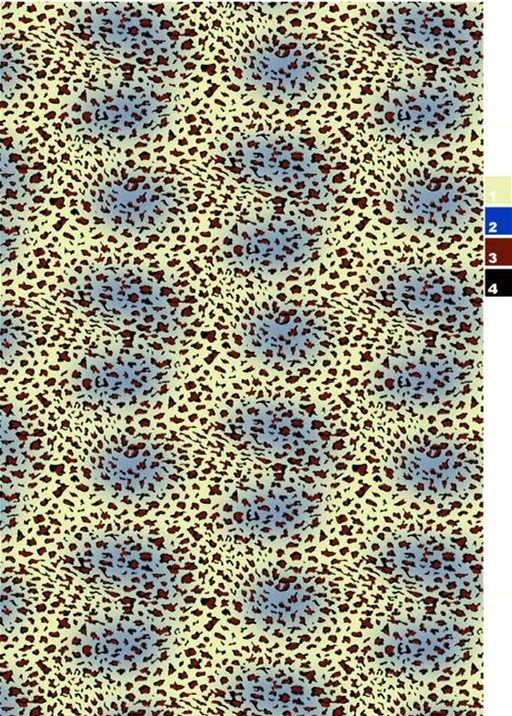 复古豹纹渐变面料印花素材,适用于服装印花设计与数码印染